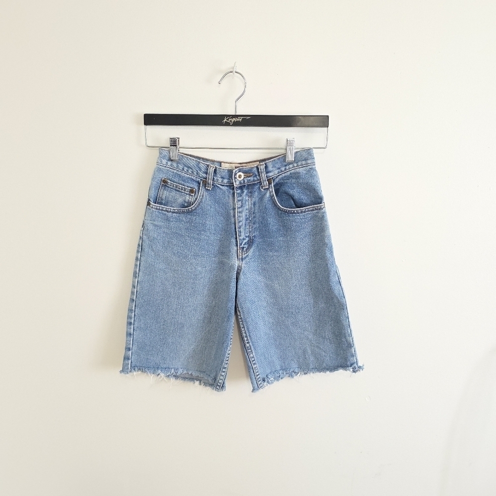 Vintage Bermuda Short Cut Off Denim Blue Jean Shorts NEVADA - Picture 2 of 7
